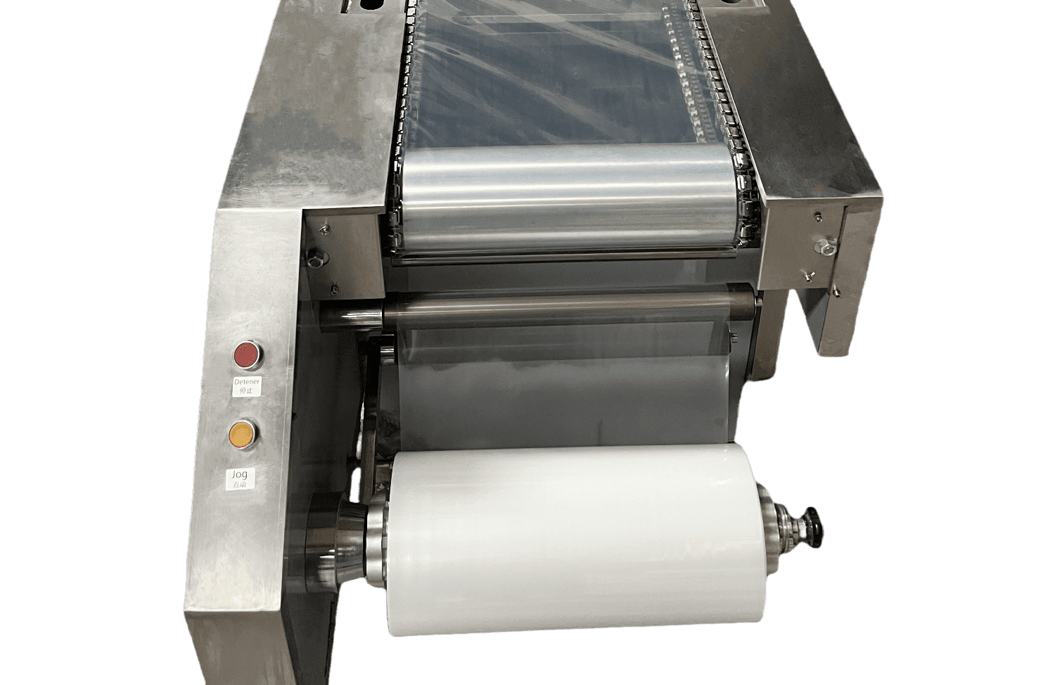 Thermal vacuum packer down film roll structure
